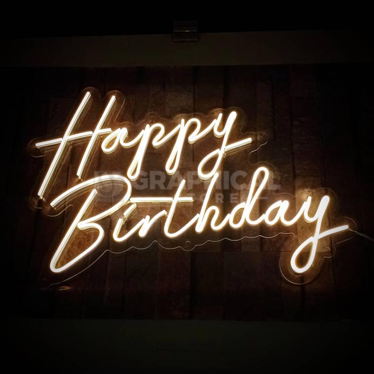 Happy Birthday en Neón Flex